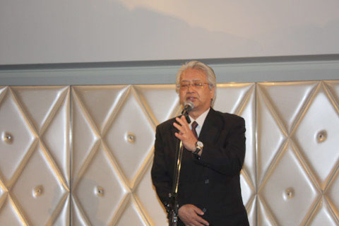 百合の会副会長牧野光照氏　懇親会挨拶
